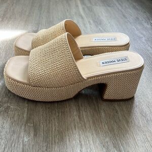 Steve Madden Canary Platform Sandal - Natural